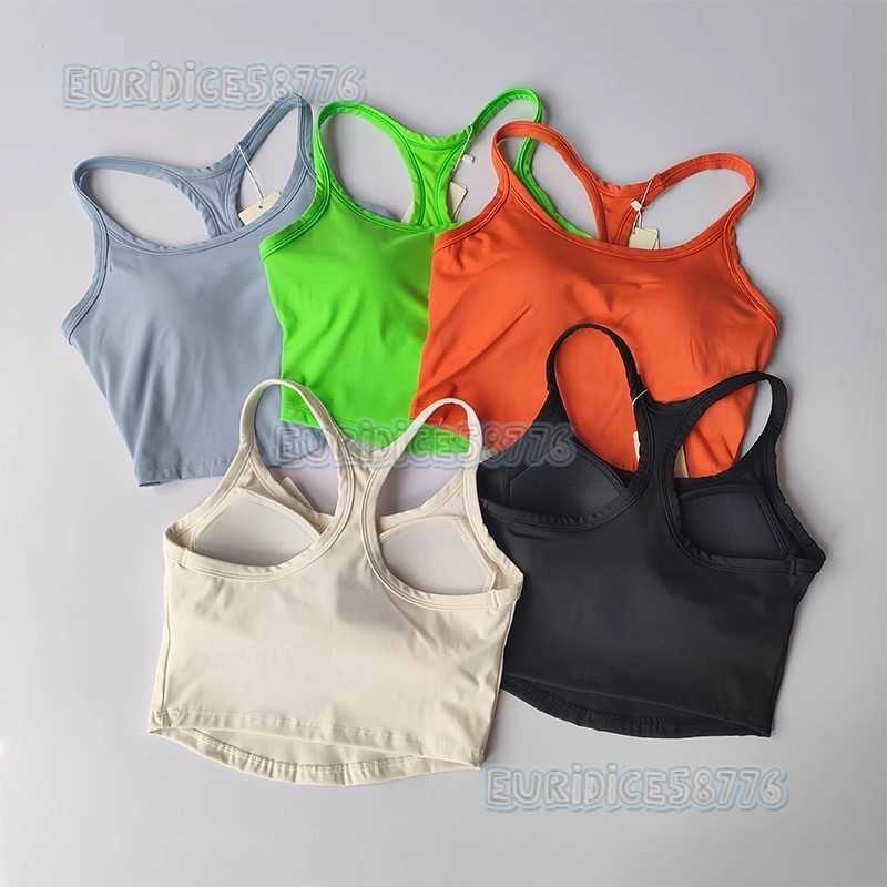 One-piece Chest Pad Beauty Back Yoga Bra Women Training Bra Running Fitness Camisole Yoga Sports Bra H250819