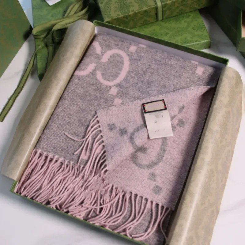 designer scarf Unisex Pure Wool Shawls brand Scarves Pashmina Winter letter G top quality