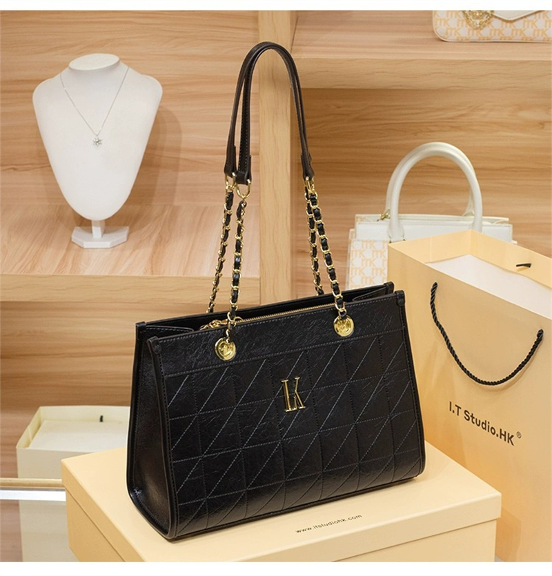 LORDLY KNACK designer bag light luxury genuine leather casual tote bag versatile high-quality vintage high-capacity handbag for woman