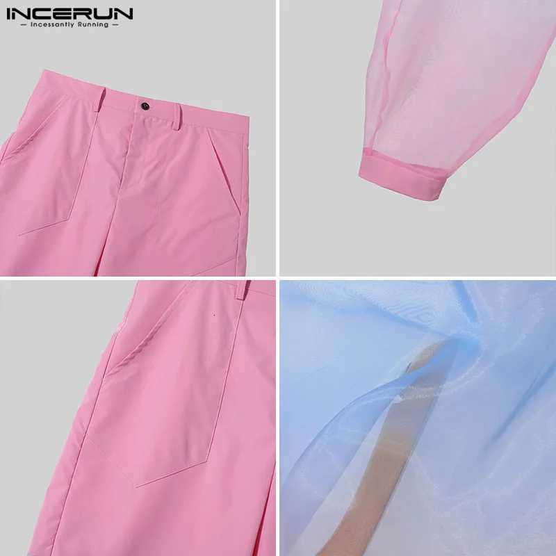 2024 American Style Trousers Mens Fashion Fake Two-piece Tie Dye Pants Casual Clubwear Male Personality Pants S-5XL W250819