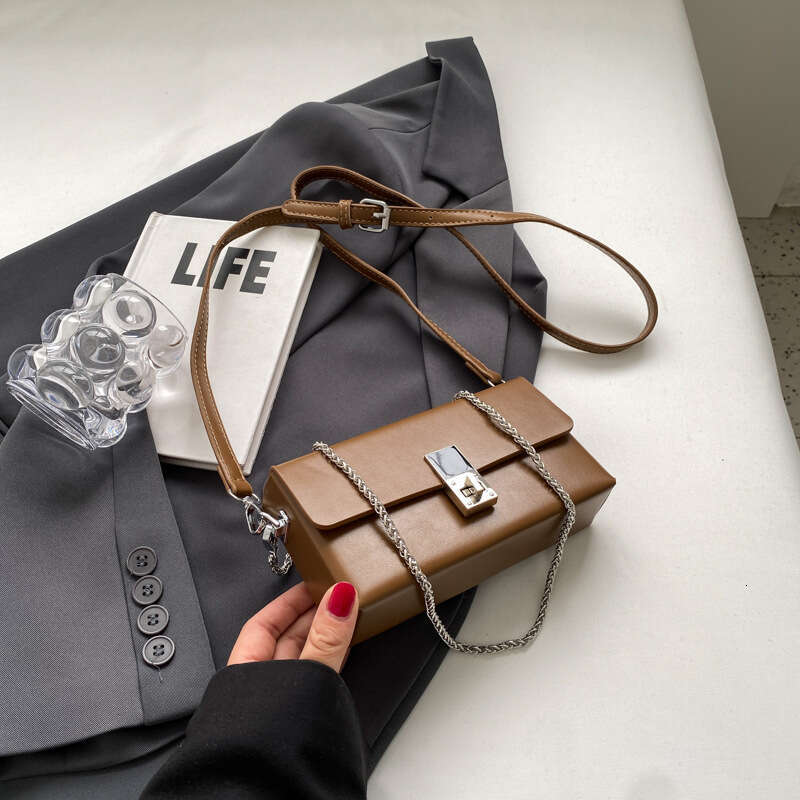 This Year's Trendy Bags for Women Autumn 2025 New Fashionable Textured Single Shoulder Bags Small Square Celebrity Designer Chain Crossbody Bag