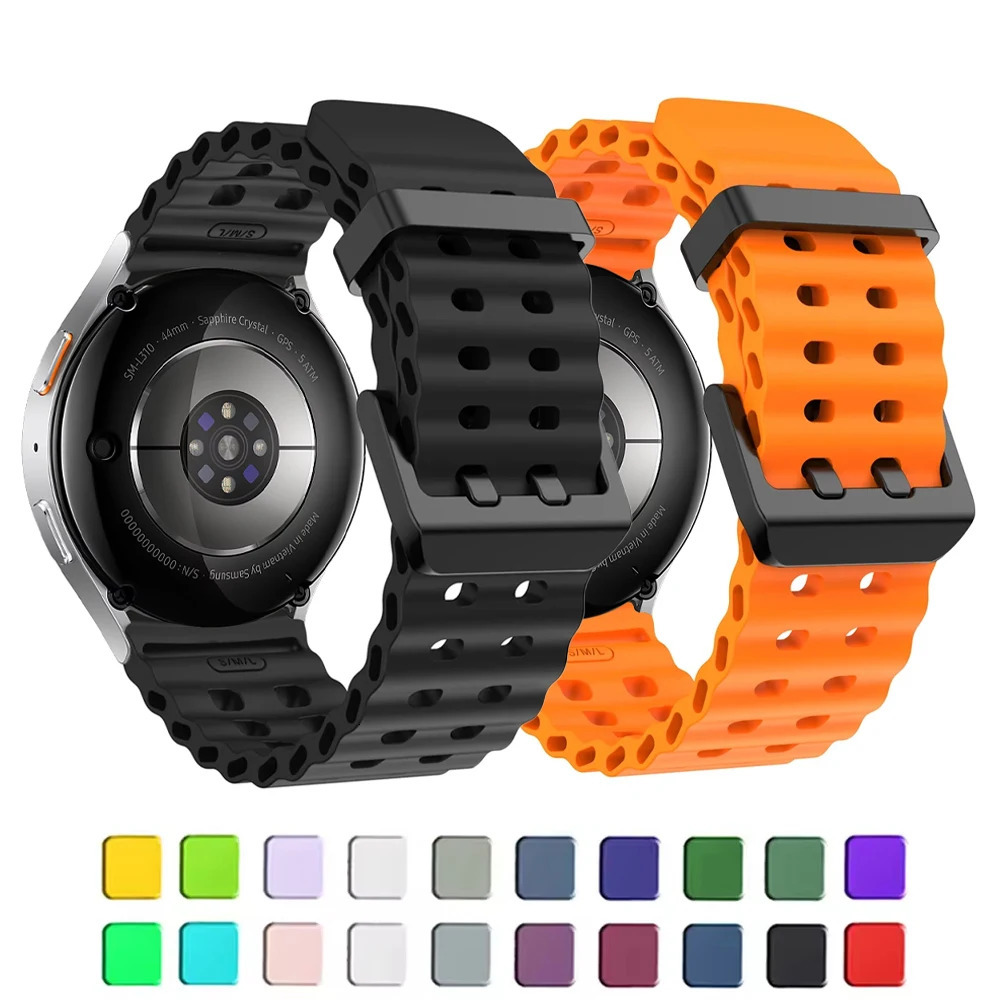 Band for Galaxy Watch 7/6/5 Pro/4 classic 40mm 44mm Sport Silicone No Gaps wrist correa Bracelet Galaxy Watch 7 straps 250818