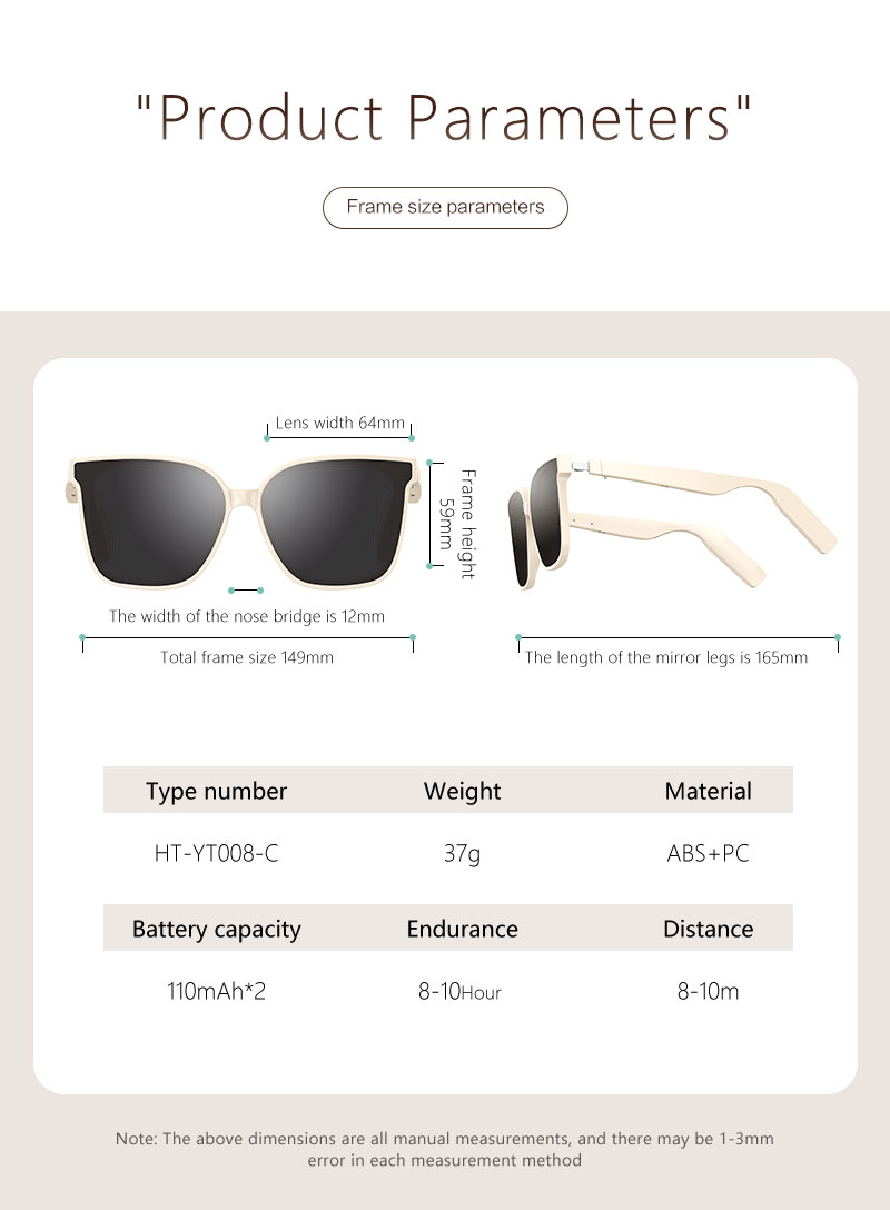 The latest multifunctional Bluetooth glasses supporting translation: fashionable and technological glasses.