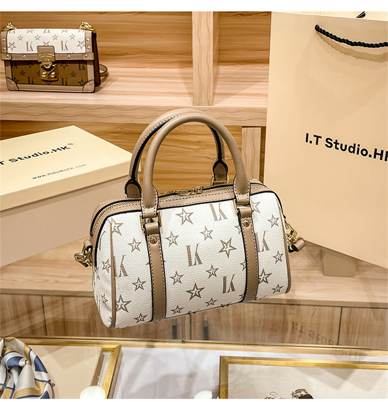 LORDLY KNACK designer bag light luxury genuine leather Boston bag simple versatile high-quality casual fashion cross body bag for woman