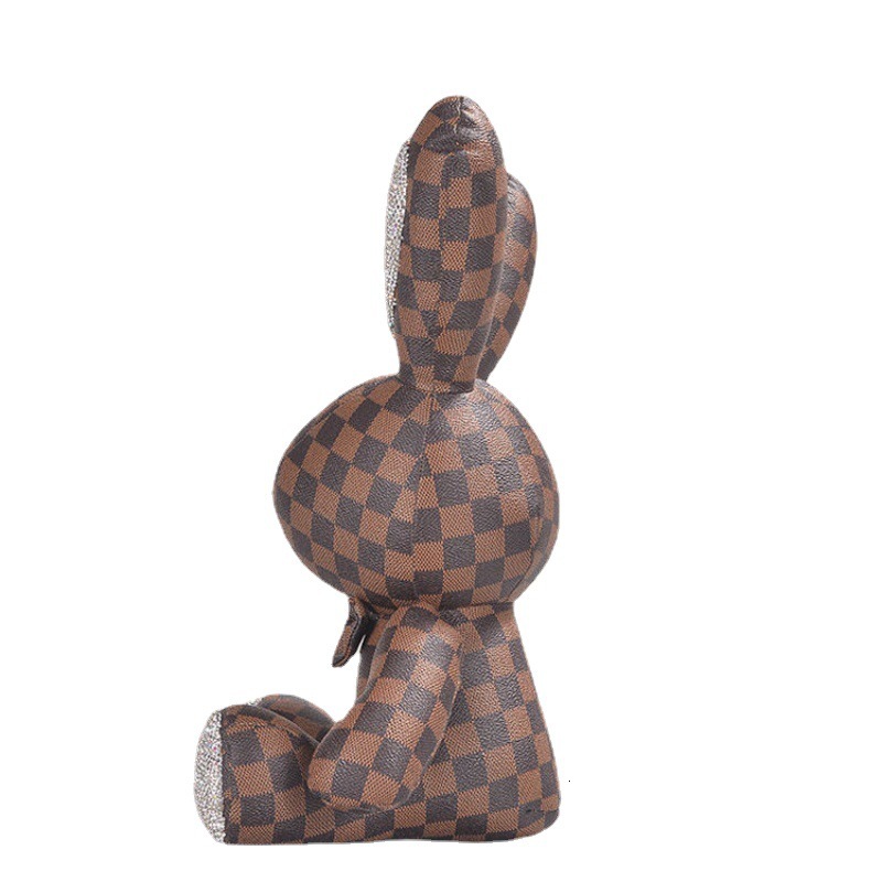 38cm New Dia-Encrusted Creative Rabbit Doll Plush Toy Car Decoration Living Room Ornament ddmythur