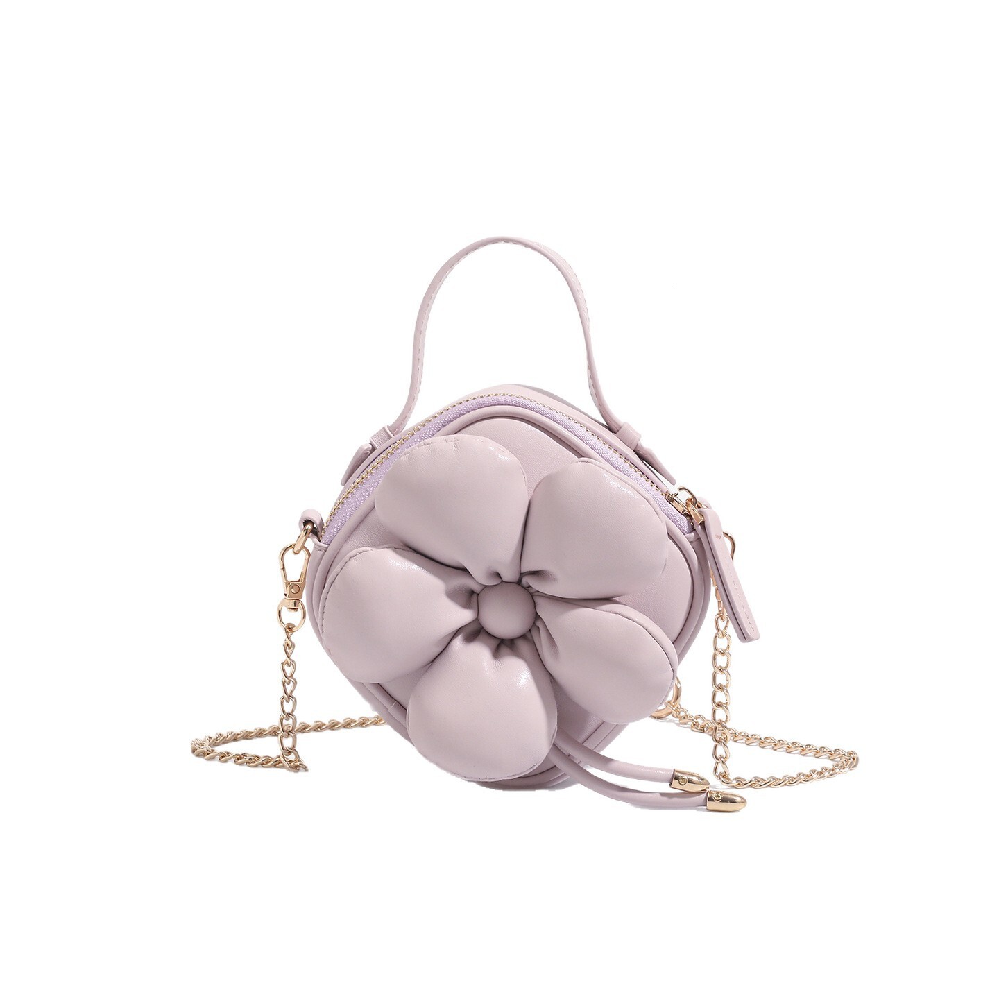 Free Shipping Designer New Soft Faced Fashion Women's Handbag With Floral Chain Single Shoulder Crossbody Bag Urban Simple Leisure Commuting Smal