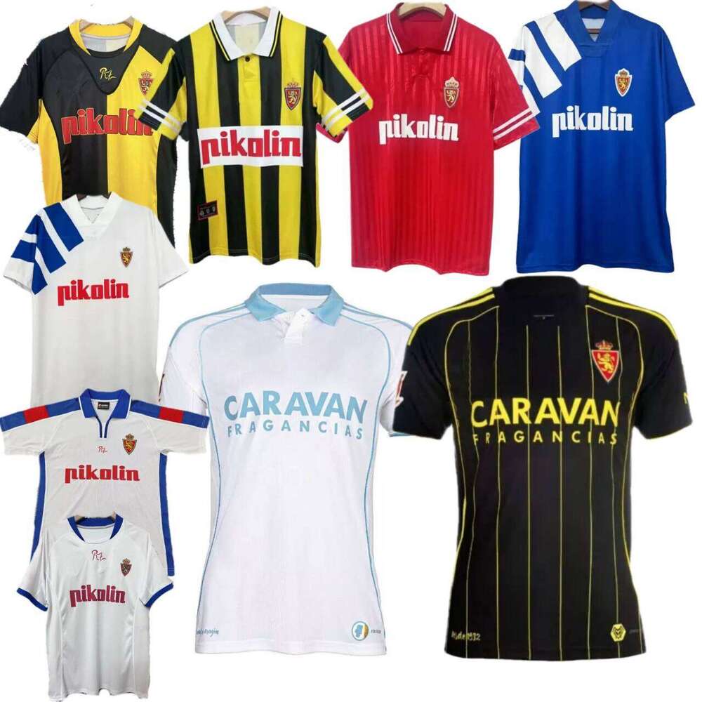 Real Zaragoza football jersey 1992 1993 1994 1995 1996 1997 1998 2004 2025 2026 GUTI HIGUERA MORIENTES GARITANO DANI GOMEZ PARDEZA POYET soccer men kids shirt