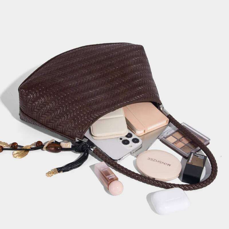 Vintage Bags For Women Designer Handbags Purses New In PU Imitation Braided Emed Pattern Small Underarm Shoulder