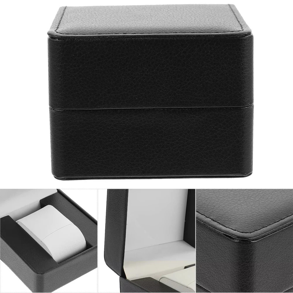 Black Single Watch Gift BoxPU Leather Wristwatch Display Case Organizer for Men and Women PU Leather Watch Organizer 250819