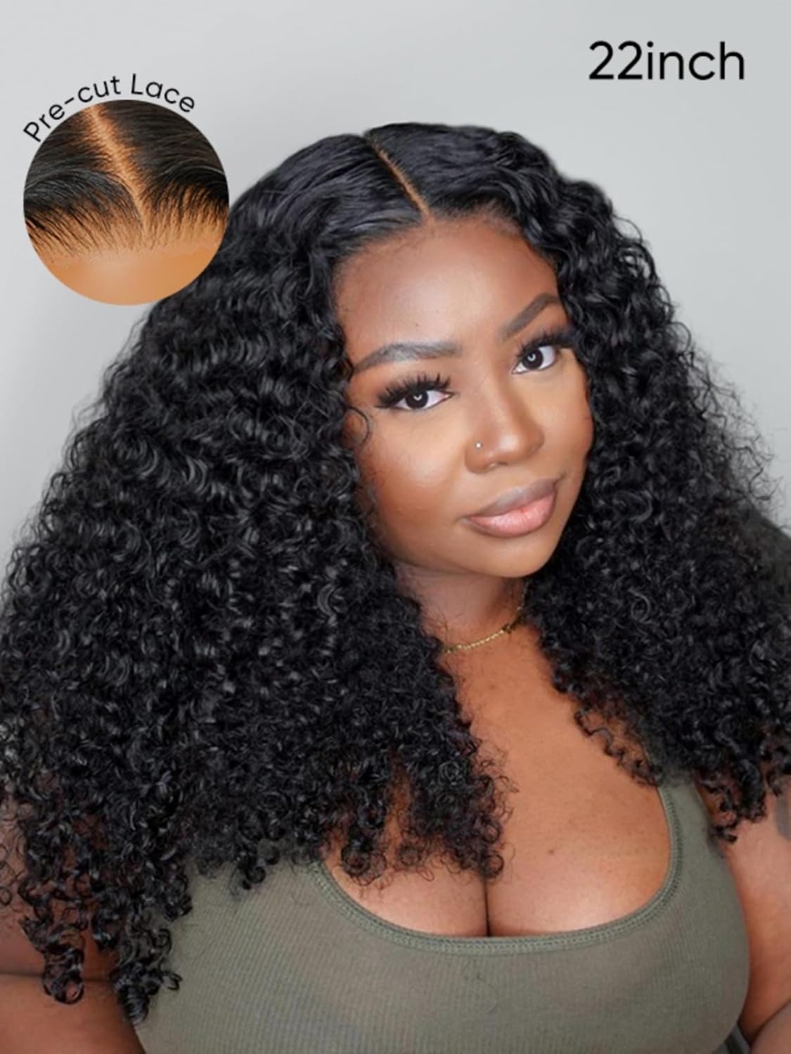 Curly Half Wig Human Hair Water Wave 200% Density Wear Go Glueless Wigs 24 Inch Wet and Wavy Curly Half Wigs for Women Drawstring Seamless Flip Over W