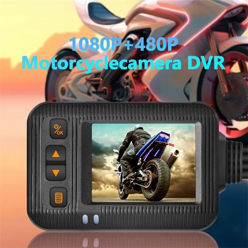 1080P Waterproof Motorcycle Camera DVR Motorcycle Dashcam 2 Inch Front Rear Camera Video Recorder DVR Black Night Vision Box 250818ww