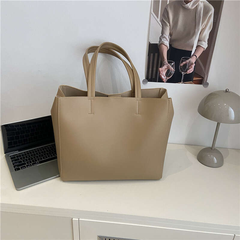 Large Capacity Simple Soft Leather Tote for Women 2025 Summer Fashion Versatile Designer Bags Shoulder Underarm Bag