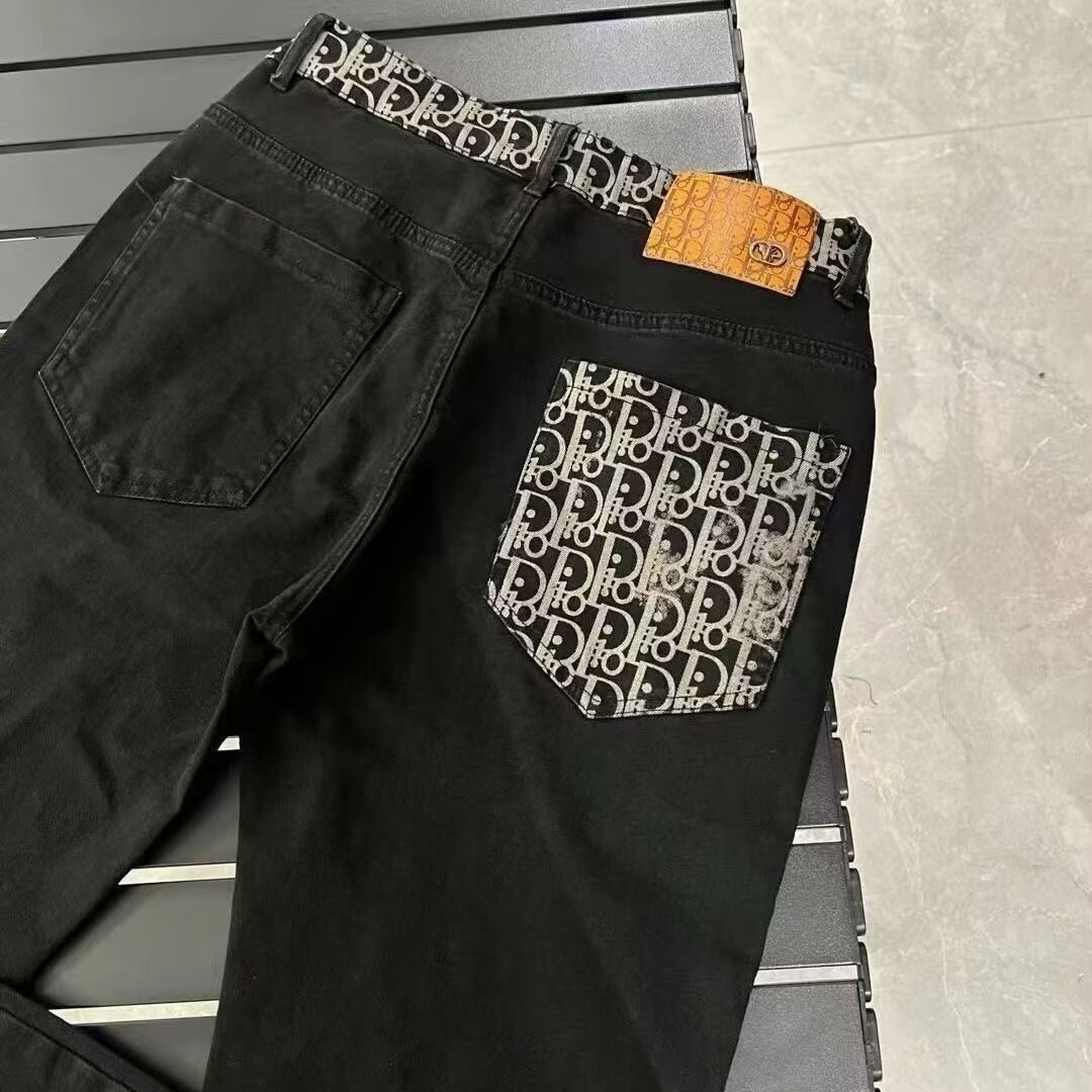 Free Shipping Designer 2025 American Street Style Washed Retro Jeans, Suitable For Men, With Letters, Niche Loose Fit, High Street Atmosphere Style Pa