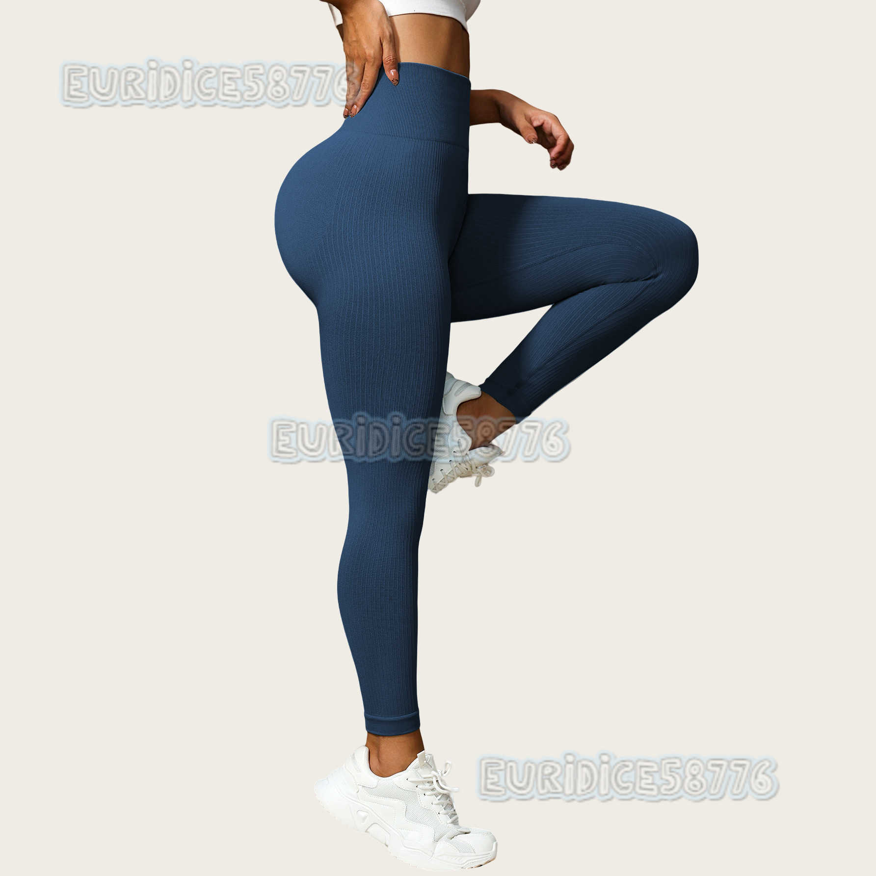 Seamless Threaded Yoga Pants Women High Waist Hip Lift Quick Dry Running Sports Fitness Leggings H250819