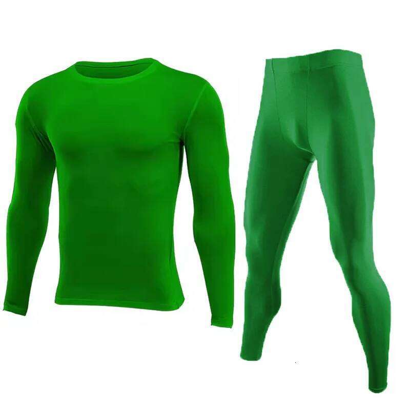 Men Tracksuits GYM Fiess Long Tee + Leggings Tights Men's Sport Running Set Jogging Skiing Basketball Football Clothes Suit B8