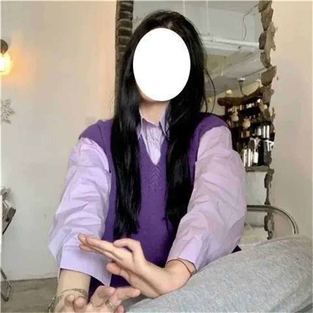 2025 New Sweater Vests Women Knitwear All-match V-neck Preppy New Fashion Style Ele Fes Clothes Womens Clothing XJ250819