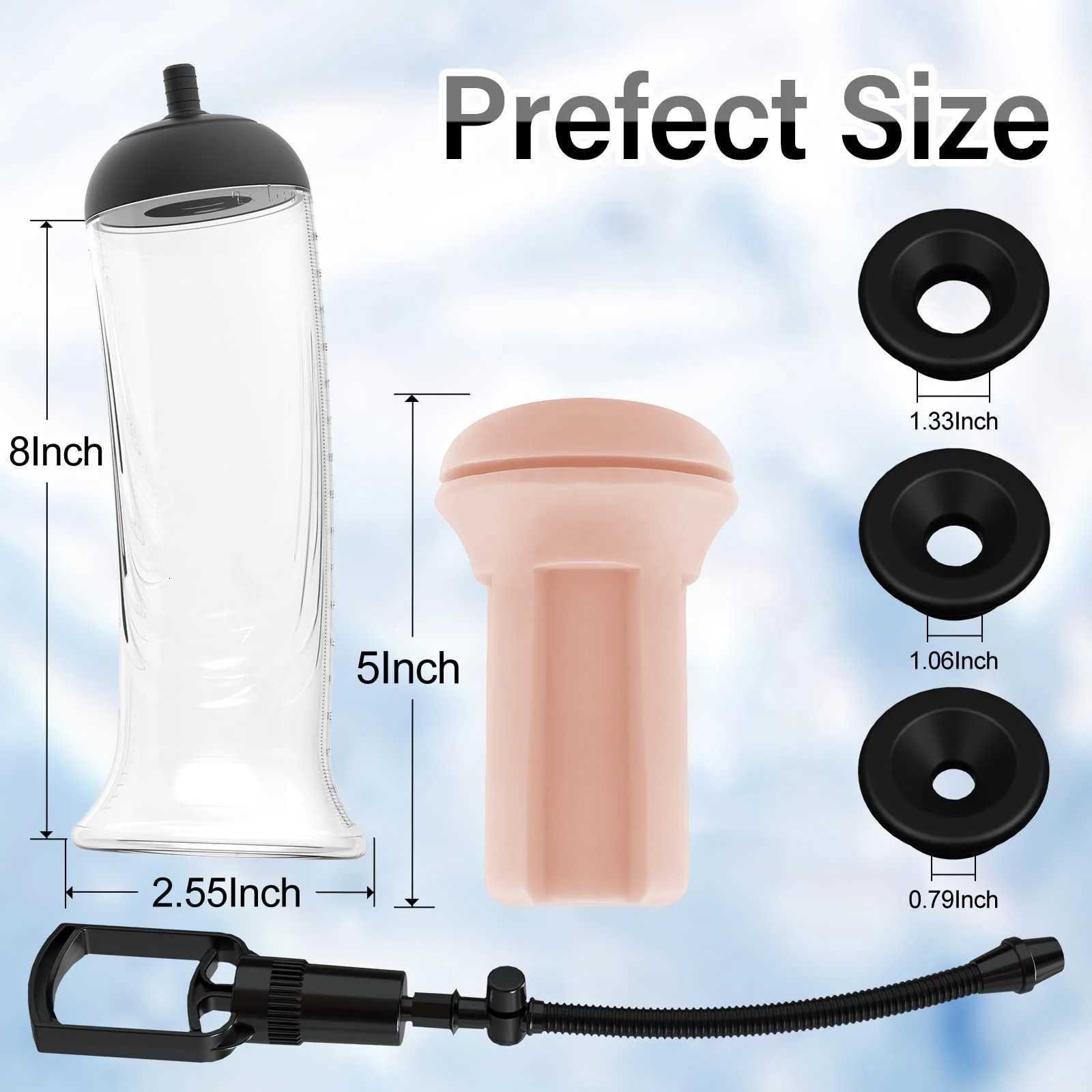 Penis Vacuum Pump Enlargement Extender Pump Air Pressure Device Male Masturbator Sex Toys for Men Stronger Bigger Erections XJ250819