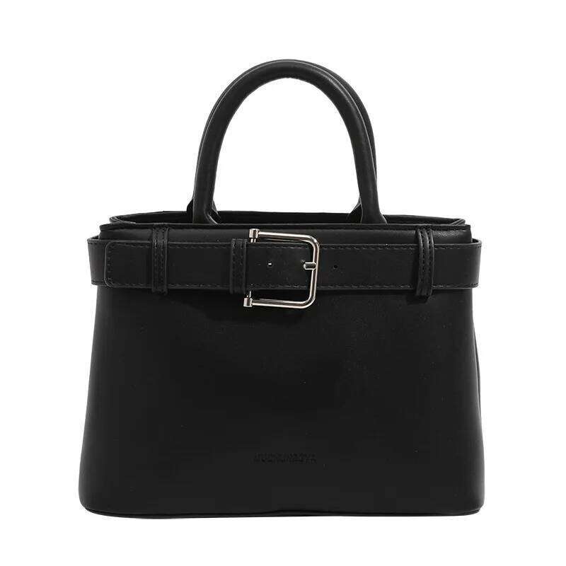 Korean Retro Handbag For Women Vintage Elegant Shoulder Bag Stylish Work Commute Crossbody Purse Minimalist Leather Tote