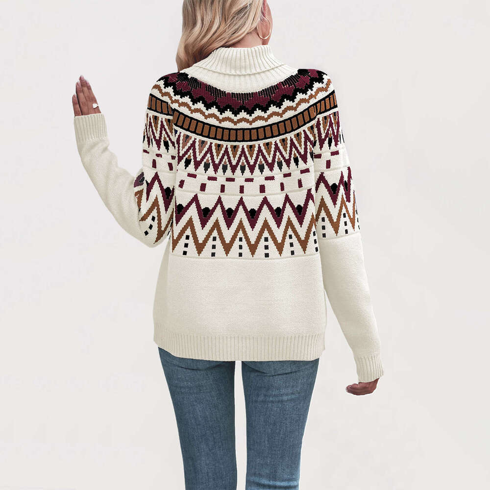 Autumn And Winter New Temu Loose Mid-Length Knitted Women's Sweater B5