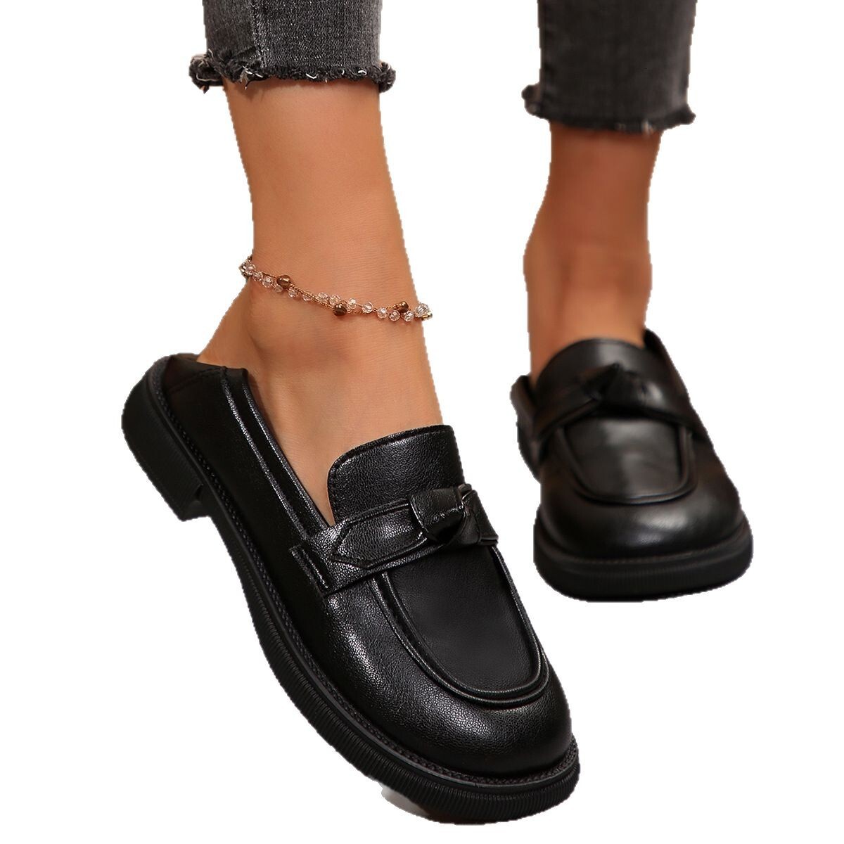 2025 New Soft Sole Versatile Flat Loafers Casual British Style Spring Leather Women's Shoes ddmymoon