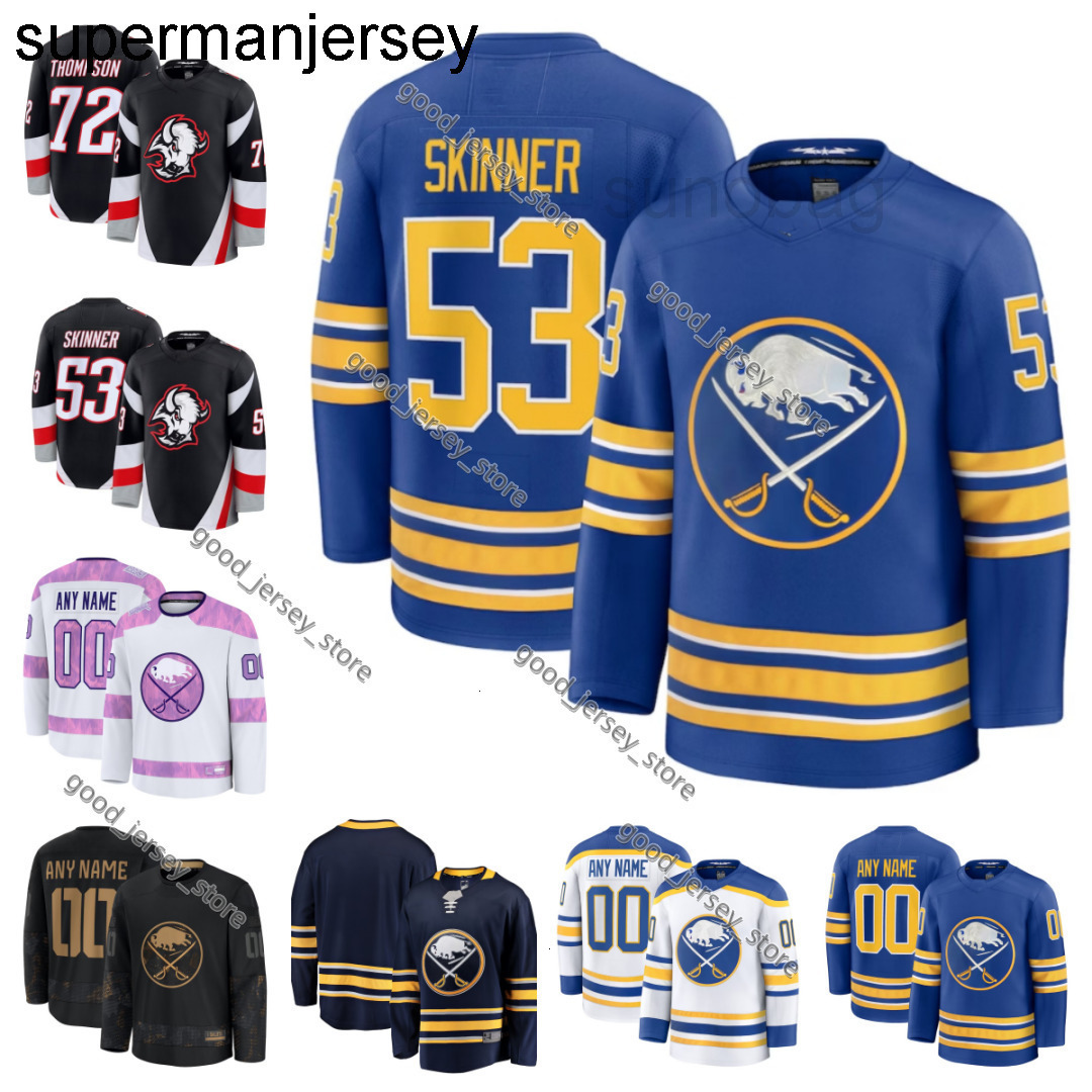 new 72 Tage Thompson buffaloES hockey sabres jersey Alex Tuch Rasmus Dahlin Jason Zucker JJ Peterka Power DylanS Cozens Bowen Byram Ukk
