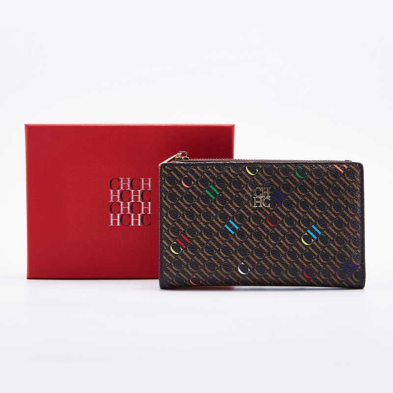 Women's Wallet Fashion Letter Cartoon Pattern Classic Retro Long Storage Wallet PVC Material Women's Wallet