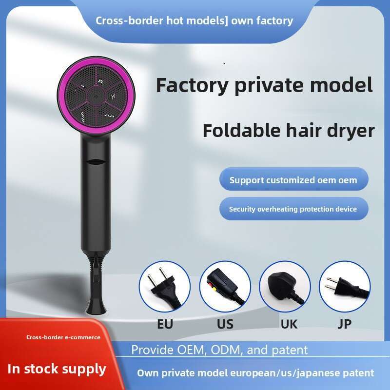 High Power Hotel Guesthouse Homestay Taiwan Travel Foldable Electric Negative Ion Hammer Hair Dryer