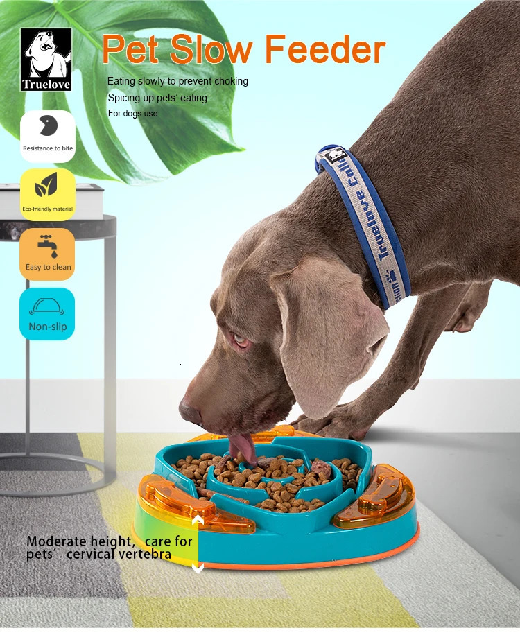 Truelove Pet Dog Slow Feeder High Quality Durable Non Slip Eco-friendly Plastic Protect Cat Dog Cervical Spine Food Bowl TLT2602 250813