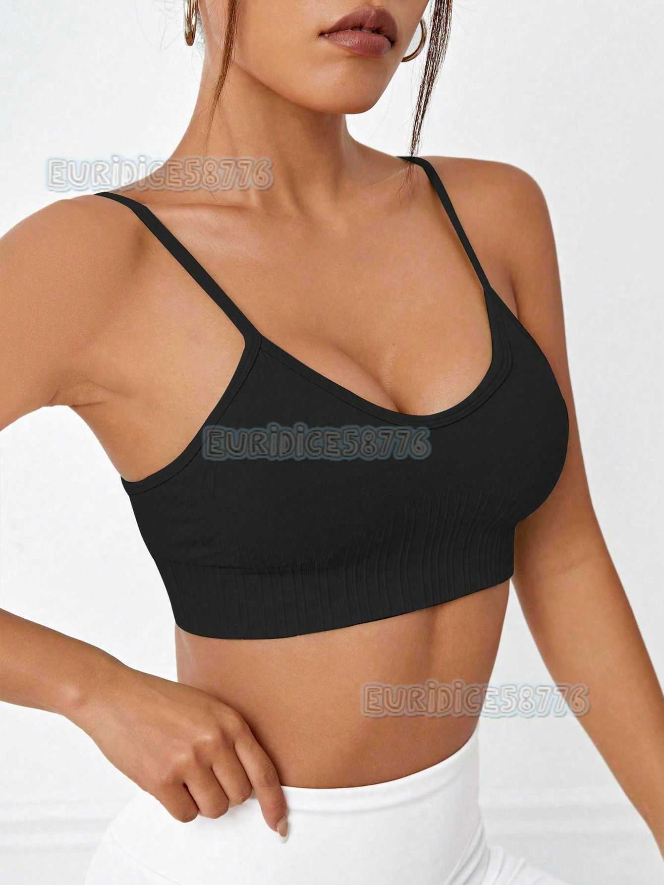 Seamless Strap Yoga Back High-strength Shockproof Sports Bra High Elasticity Push-up Underwear Fitness Wear H250819