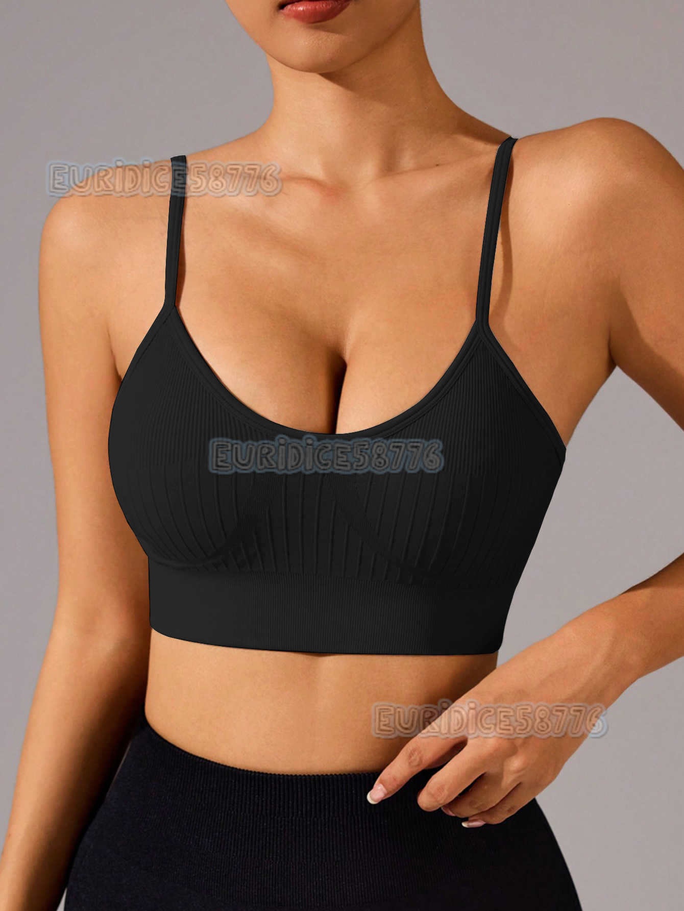 Backless Strap Yoga High-strength Shockproof Sports Bra High Elasticity Push-up Underwear Fitness Wear H250819