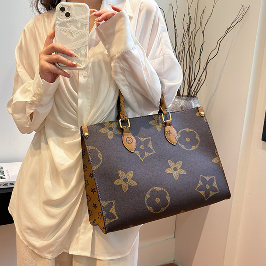 Shoulder bag luxury bag makeup bag crossbody designer bag 2025 women's casual handbag designer bag chain print large capacity