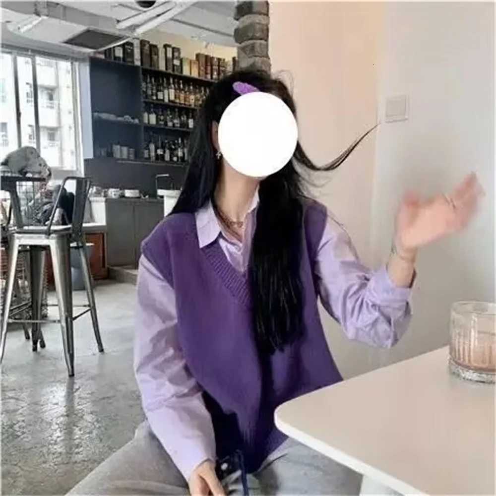 2025 New Sweater Vests Women Knitwear All-match V-neck Preppy New Fashion Style Ele Fes Clothes Womens Clothing XJ250819