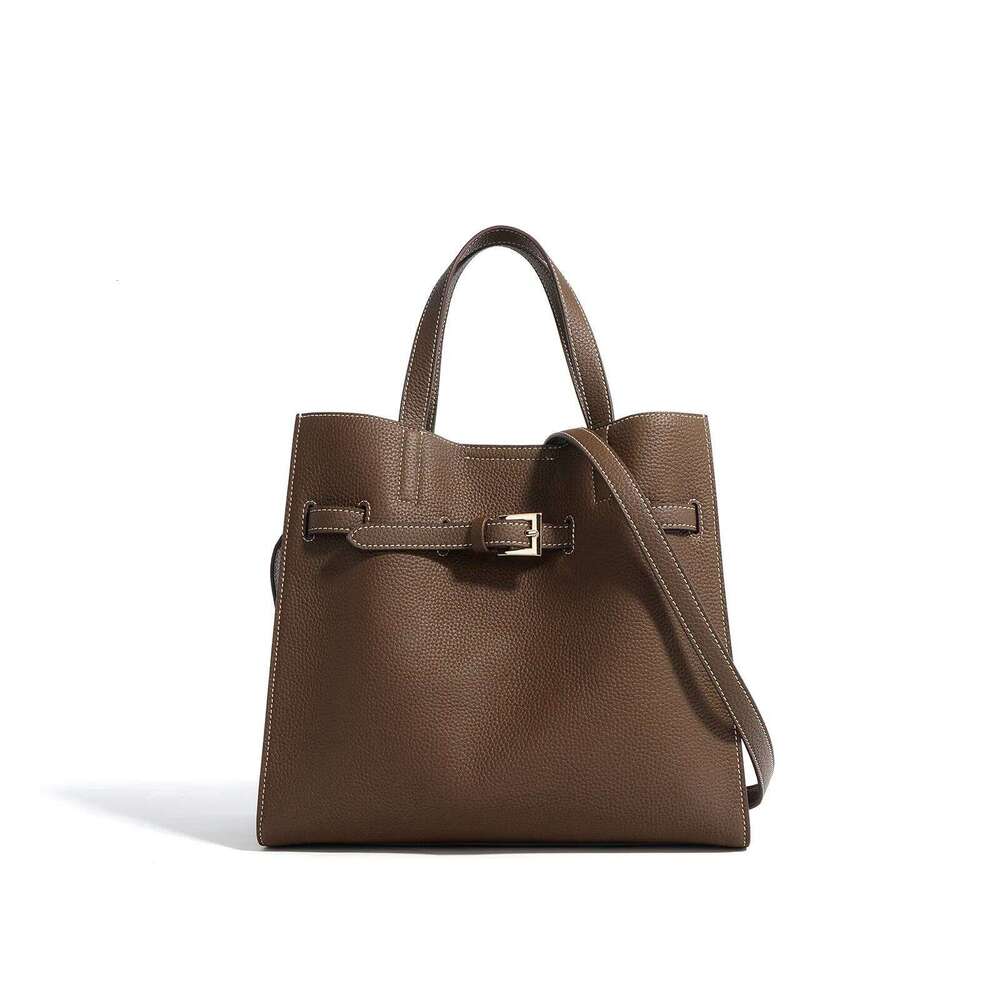 New Arrivals Top Layer Cowhide Leather Tote For Women Large Capaci Commuter Bag Handheld Diagonal Briti Sle
