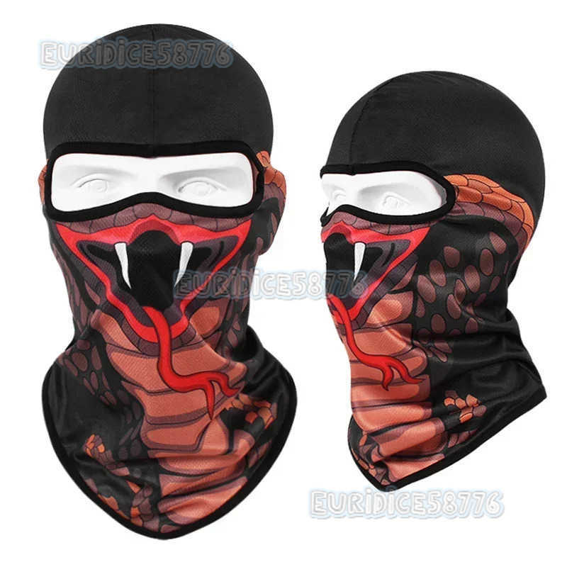 3D Cat Dog Cute Animal Print Balaclava Motorcycle Motocross Biker Head Cover Ski Snowboard Mask Helmet Hood Cap Cycling Headgear H250819