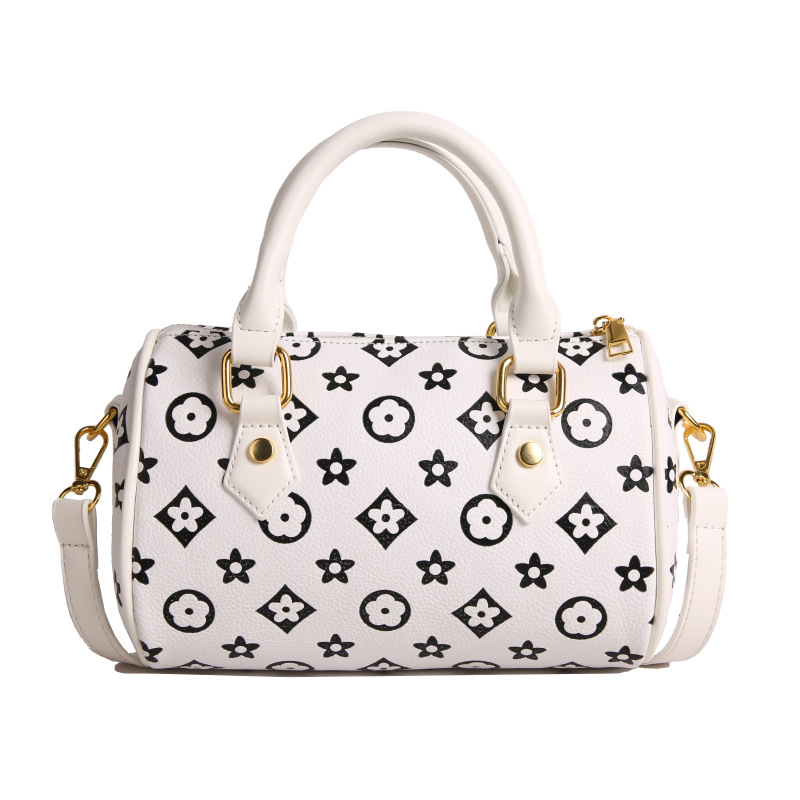 Designer hot bag bag new women's bag fashion vintage printed handbag Boston shoulder bag