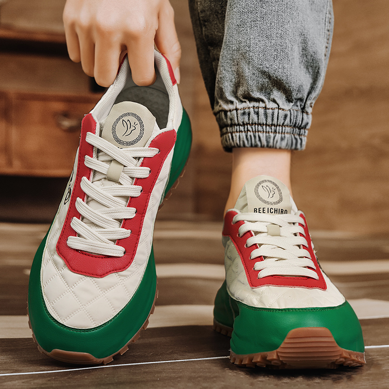 Spring and summer new men's shoes fashion height increase real leather sole shoes British leisure old father shoes