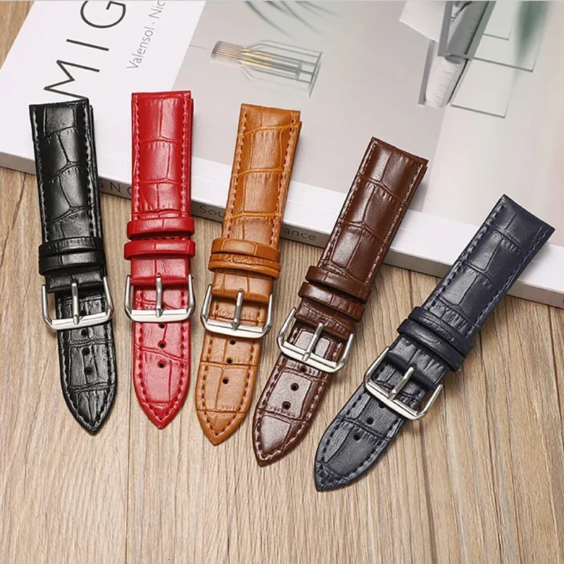 Genuine Calfskin Strap Slub Pattern Watch Accessories 10/12/13/14/15/16/17/18/19/20/21/22/24mm Universal Watchband/ 250818