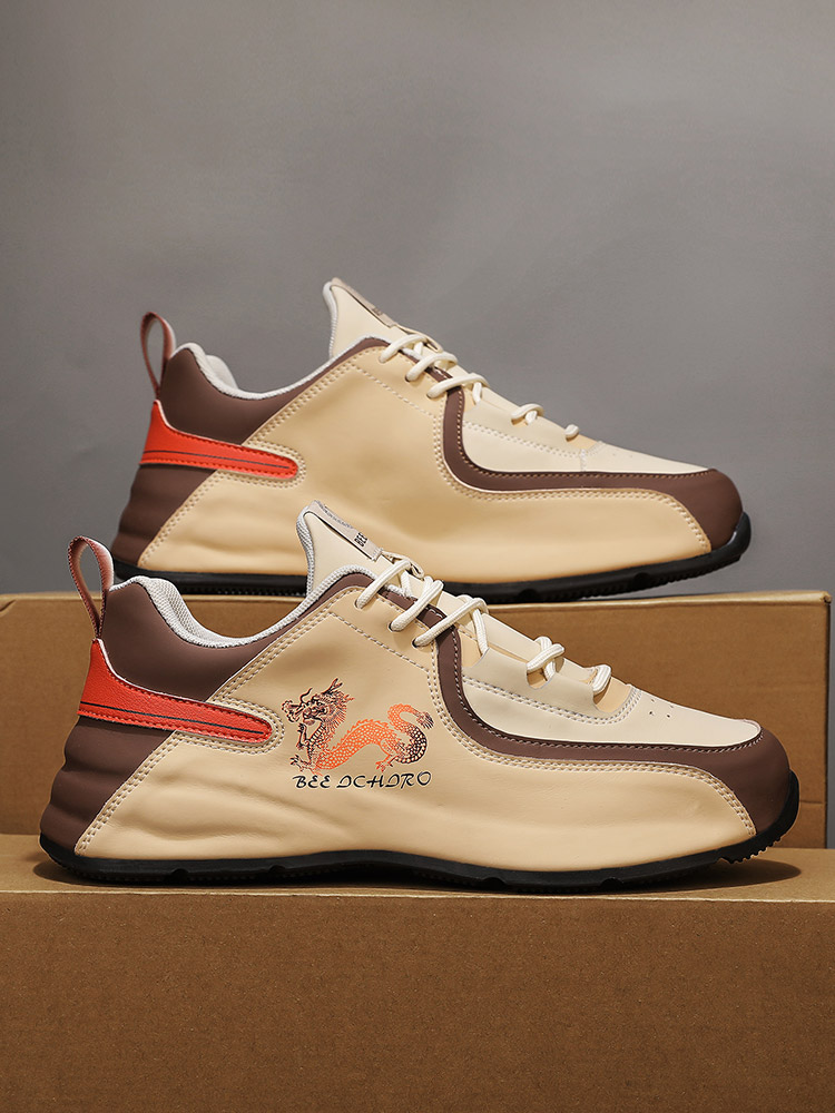 Summer trend casual shoes for men 2025 new soft leather breathable sports shoes for men's height increase versatile soft sole dad