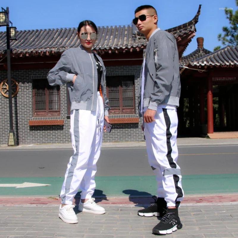 Men's Jackets Spring Autumn Flight Jacket Windbreaker Reflective Clothes Riding Bicycle Outdoor Sports Night Safety Coats