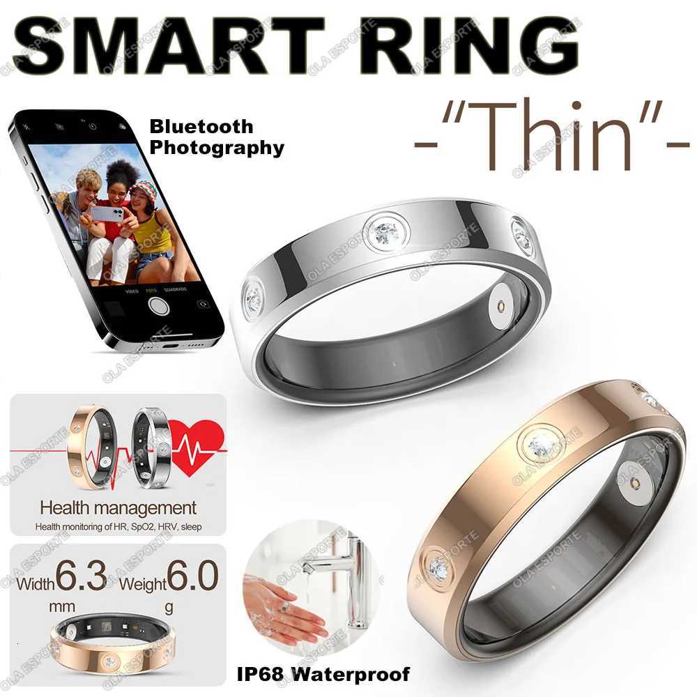 Military Grade Smart Ring Women Men Super Narrow 6.3mm Heart Rate Health Stress Measurement Monitor IP68 Waterproof Fashion Ring W250819