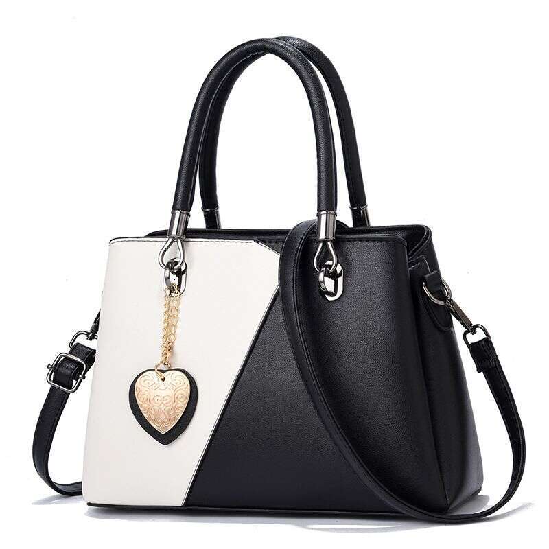 Shichen Women's Bag Simple and casual mother's grand women's handbag, Korean version, color matching single shoulder