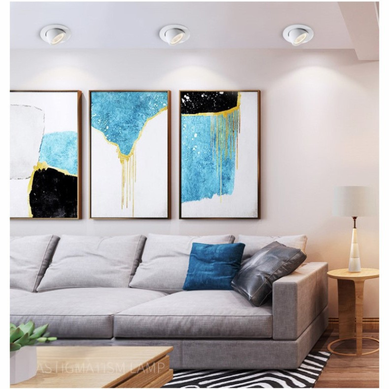 led, adjustable ceiling spotlight, 360-degree rotation, telescopic, high color rendering, clothing store elephant trunk light, embedded