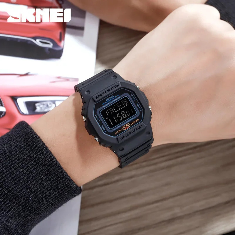 SKMEI 1628 Military Digital Watch for Men Sports Waterproof Shockproof Mens Wristwatches LED Didplay Alarm Clock Reloj Hombre 250819