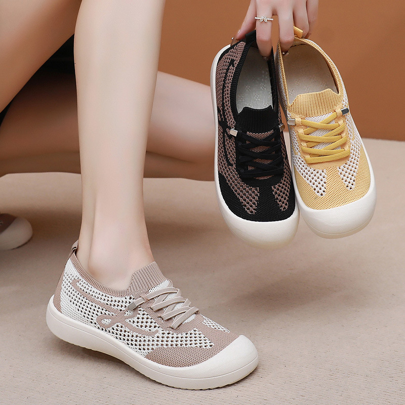 2025 new summer casual breathable mesh women's shoes designer shoes niche fashion casual shoes old Beijing cloth shoes