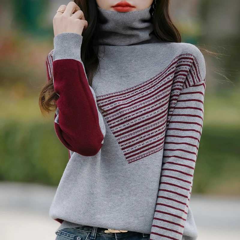 2024 Autumn and Winter Turtleneck Cashmere Sweaters Women Long Sleeve Cashmere Sweaters Women XJ250819