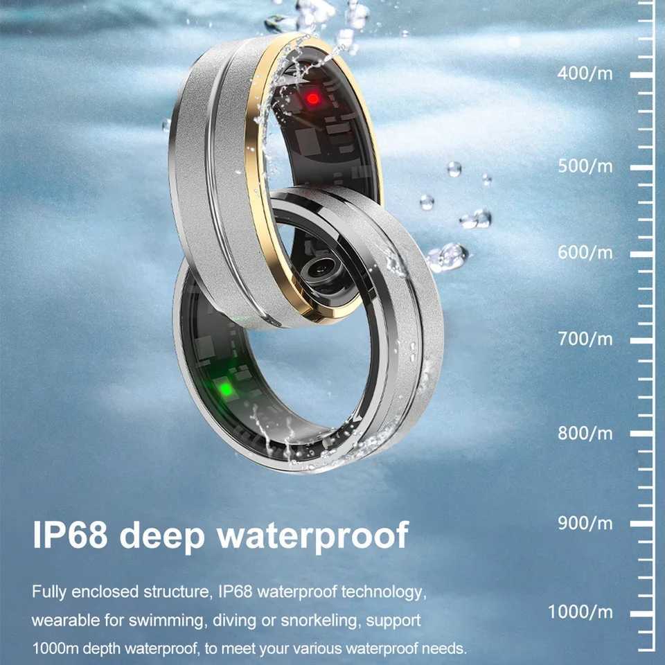 KAPULUN R07 Smart Ring HR/SpO2/Sleep Monitor Pedometer Multi Sport Modes Gesture Photography IP68 Waterproof for Men and Women W250819