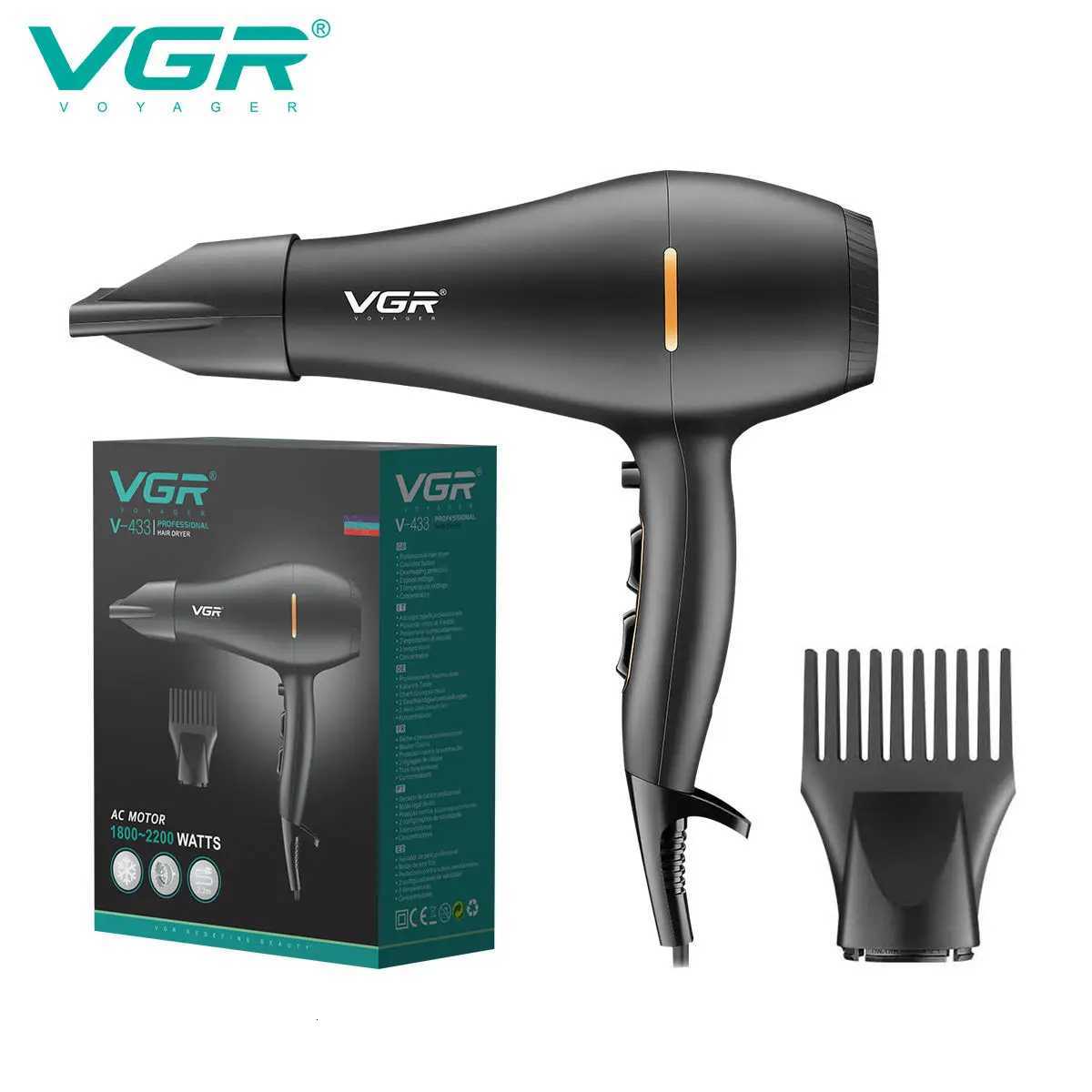 vgR Professional High-Power Hair Dryer Convenient Hanging Dormitory Home Hair Dryer Cold As Alternating Negative Ion V-433 W250819