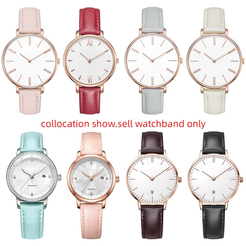 Quick release Fashion watch band For Casio DW Strap 12mm 14mm 16mm 18 Ladies Blue Pink red Soft Cowhide Watchband 250818