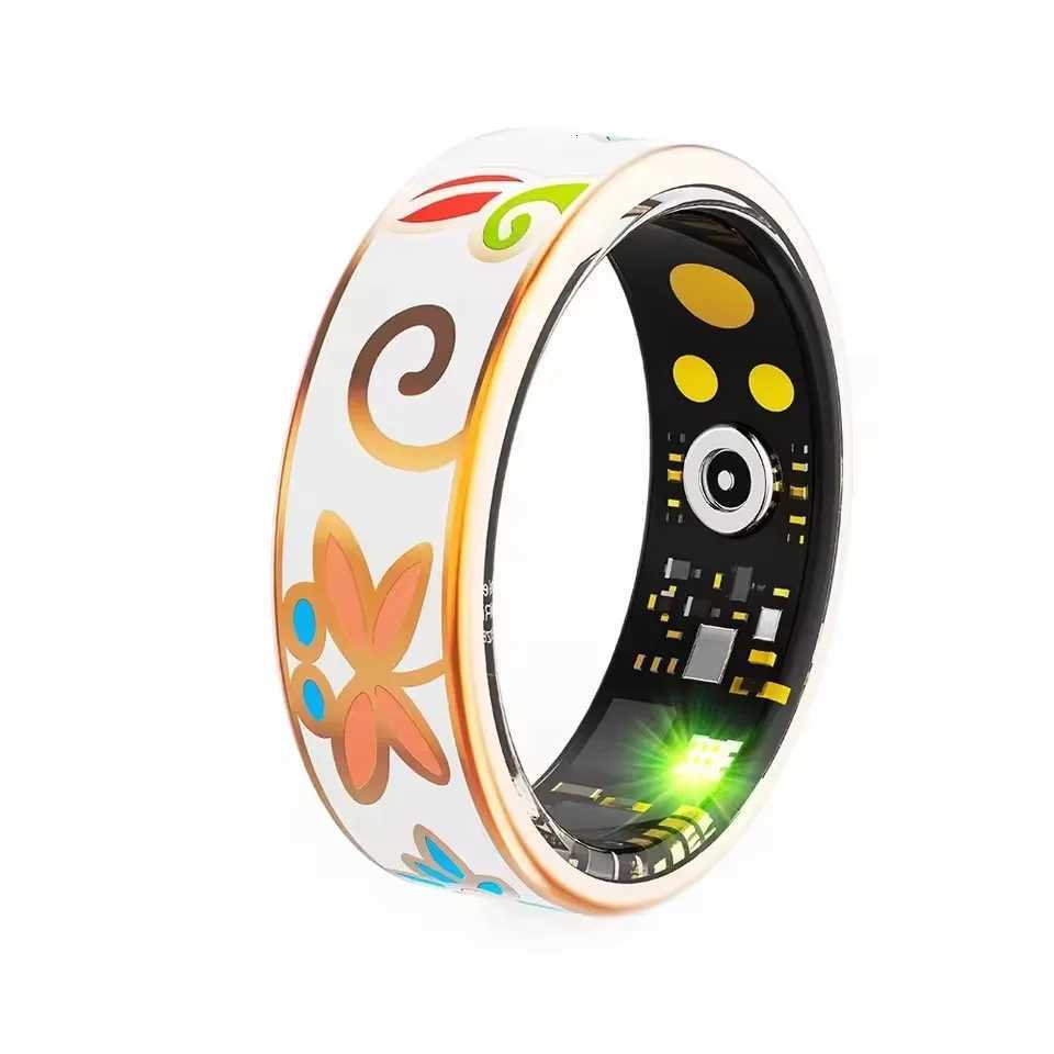 18 Smart Rings Color Enamel Fashion Women Smart Ring Female Stainless Steel Intelligent Finger Ring Lady IP68 Fitness Tracker W250819