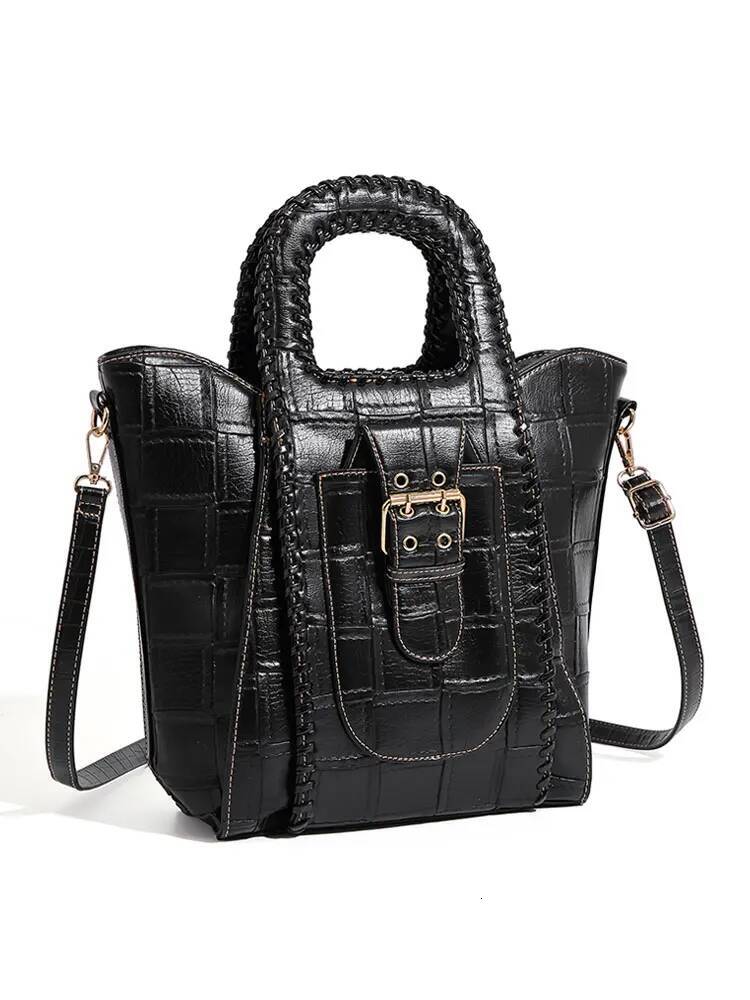 QJBY Women's Fashion Tote Bags 2024 New In Handbag Designer Brand High-End Leather Large Capacity Multi-Layer Send Wallet